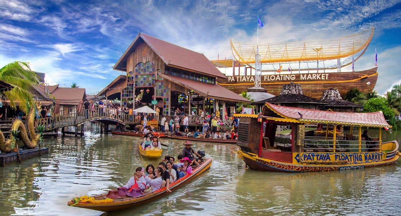 四方水上市场的照片